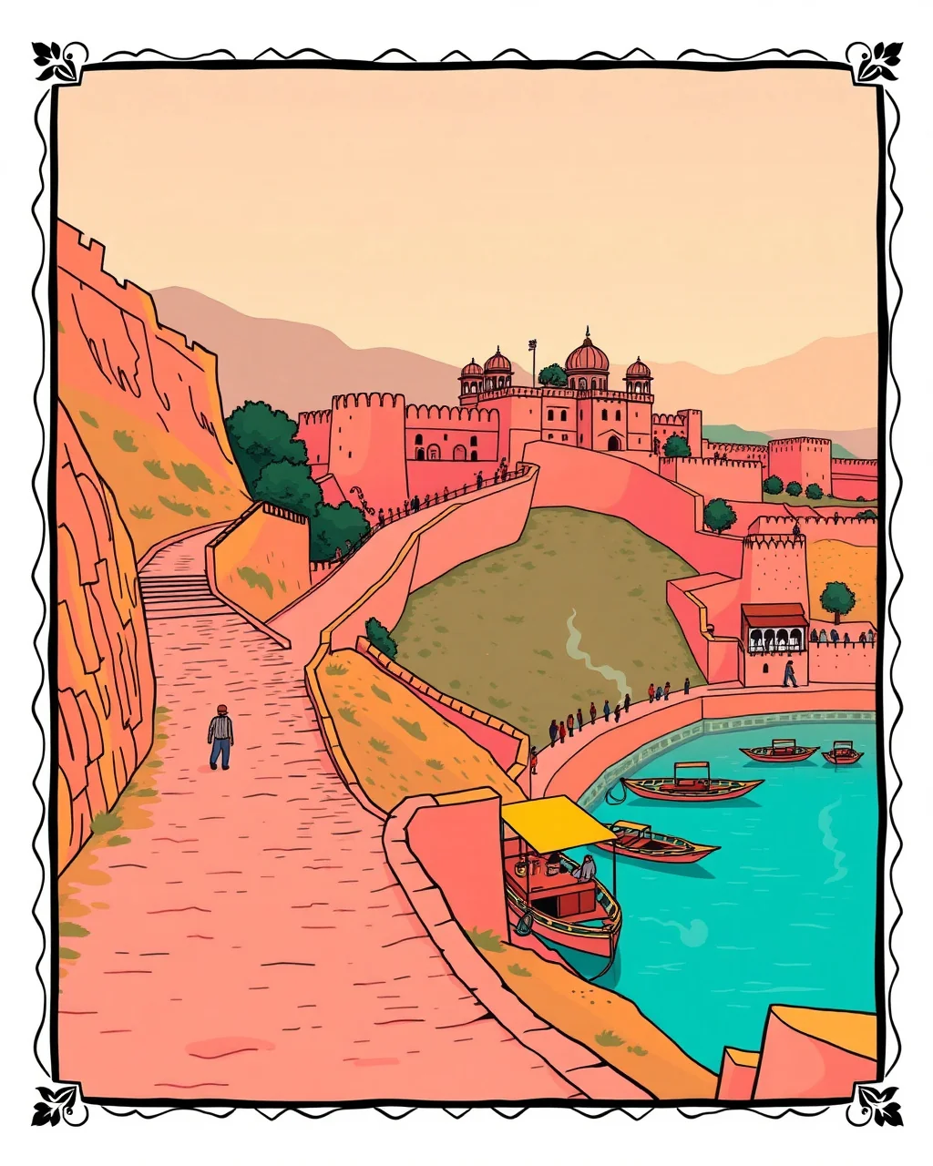 Amber Fort ki subah, jab raasta khaali hota hai
