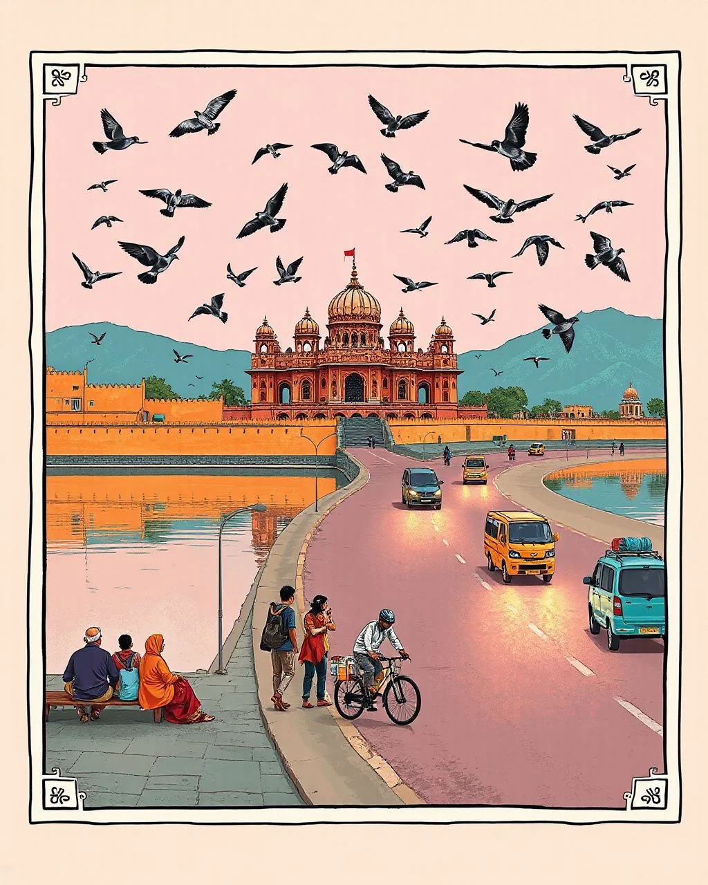 जल महल के सामने शाम का ठहराव