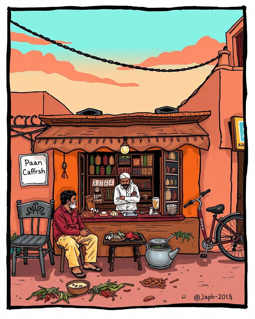 Shaam ka paan adda, Jaipur ki dheemi baat