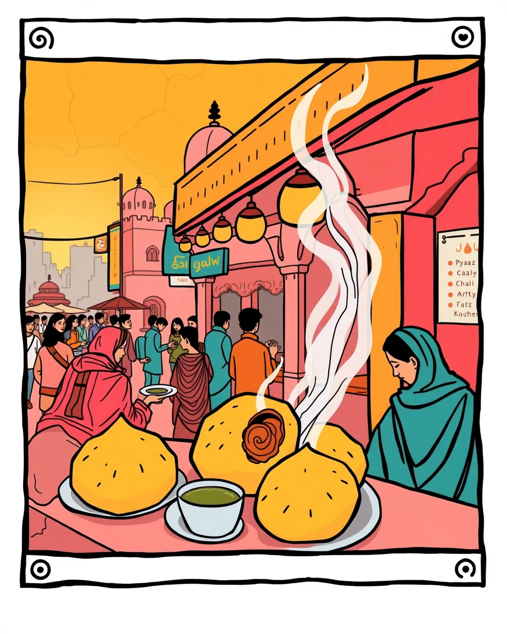 Rawat ki pyaaz kachori, Jaipur ka subah ka shor