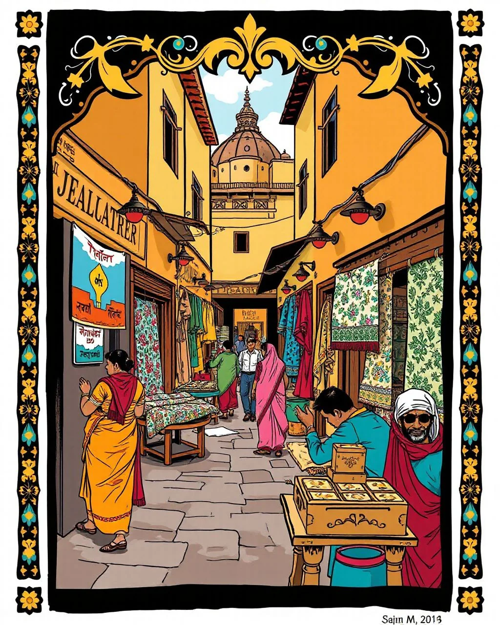 Sanganer ke rang: block, boota aur bazaar