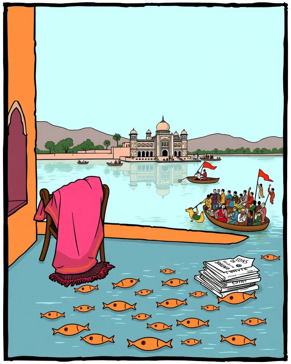 Jal Mahal ki khaamoshi aur hero sab taraf