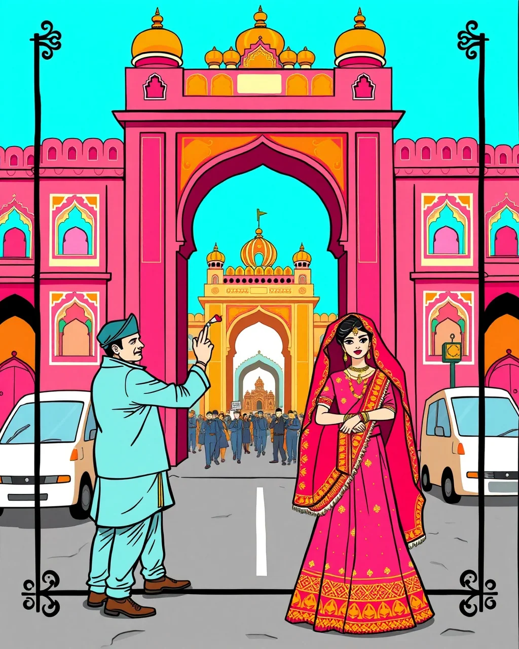 Patrika Gate par 12 pose, 1 arch, 0 patience