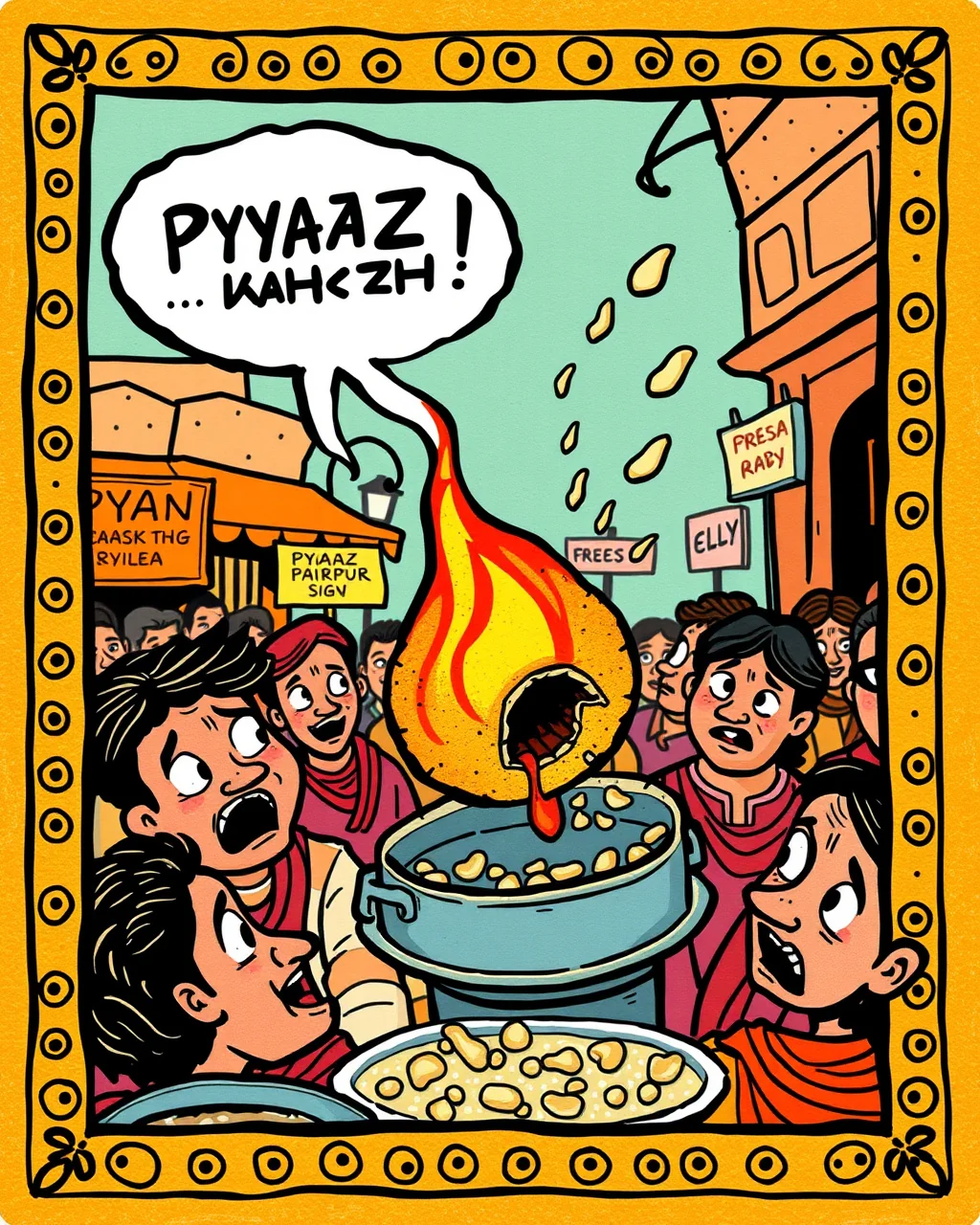 Pyaaz kachori ka first bite