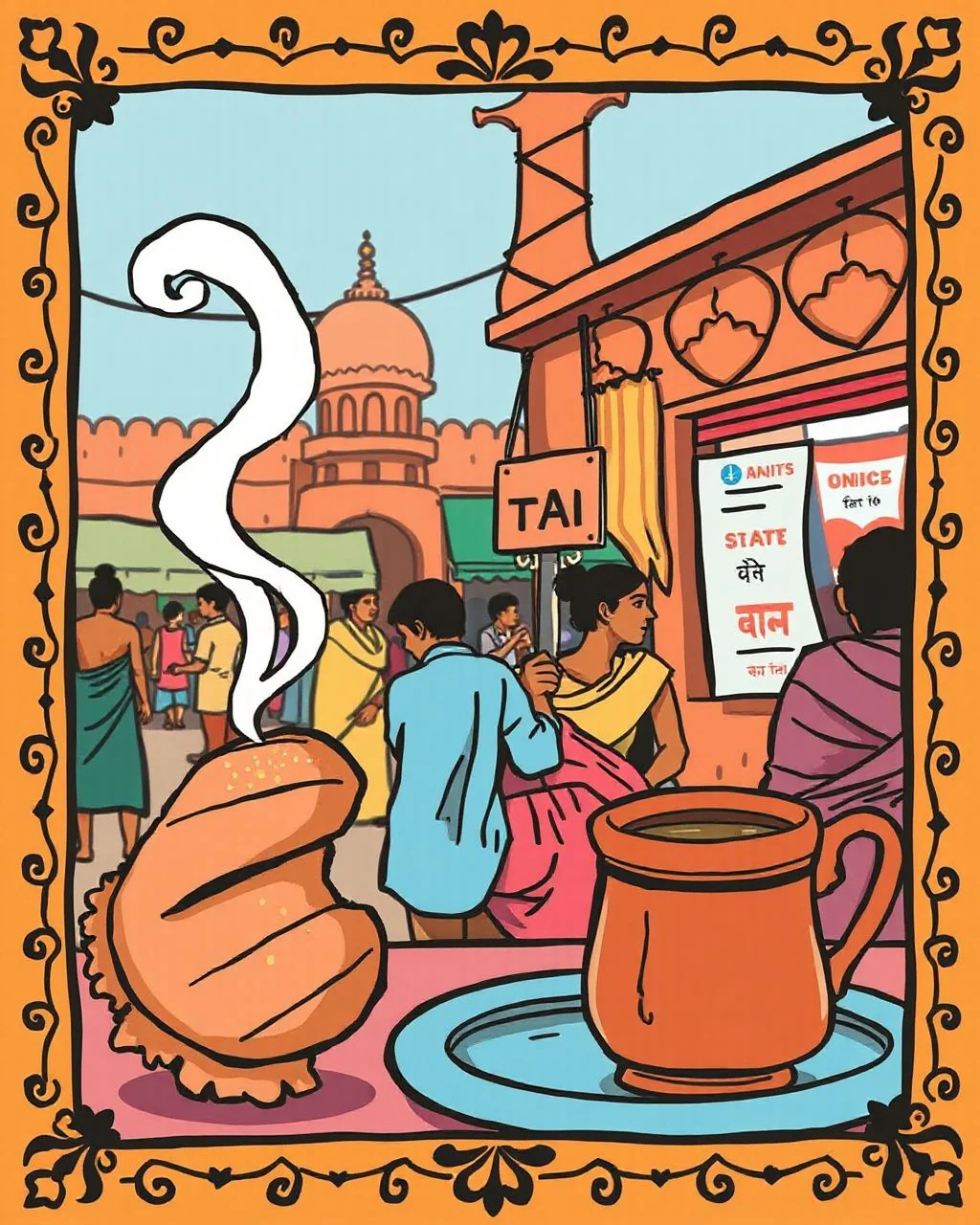 Pyaaz Kachori ka pehla kaat