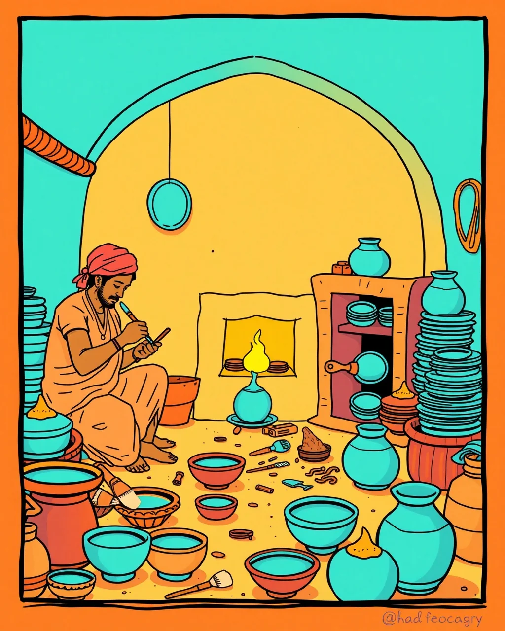 Blue Pottery: Grit, Glaze, Aur Ghani Sabar