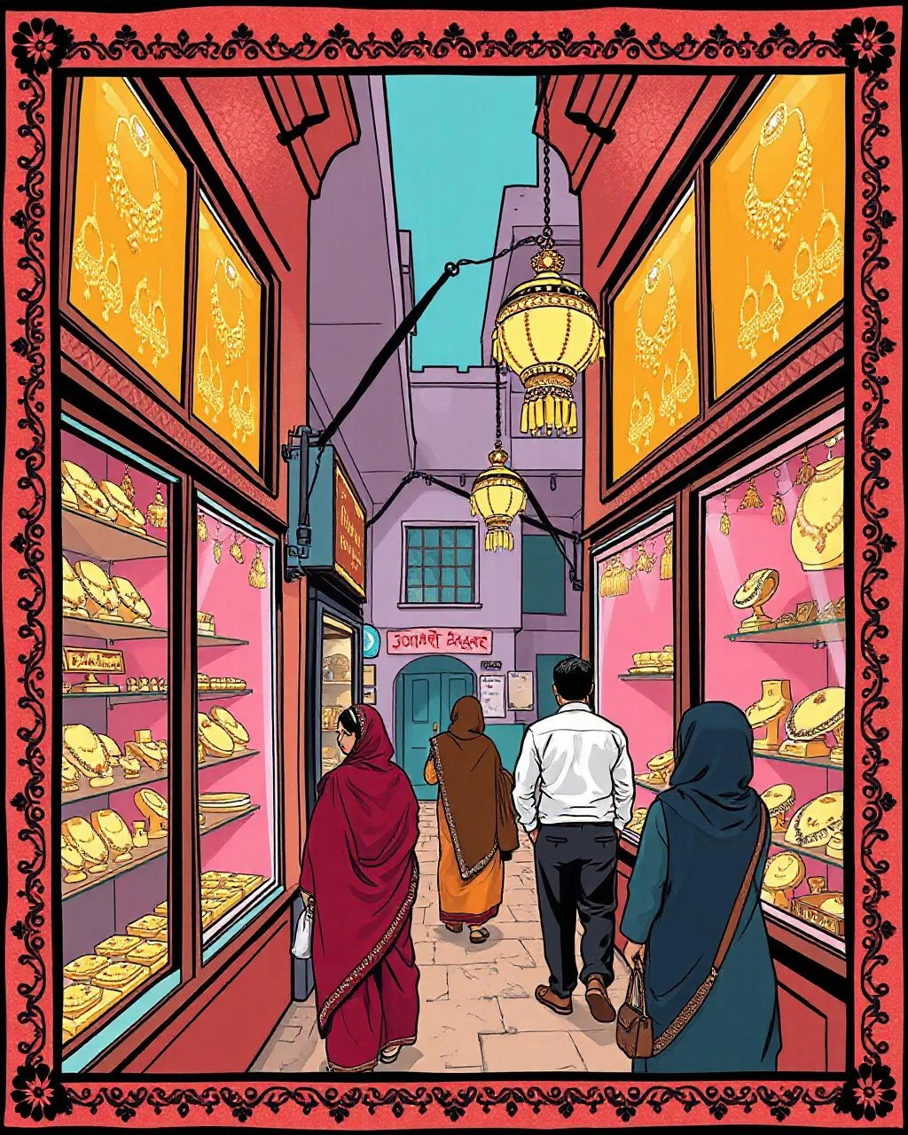 Johari Bazaar ki khidkiyon mein chamak ka hisaab