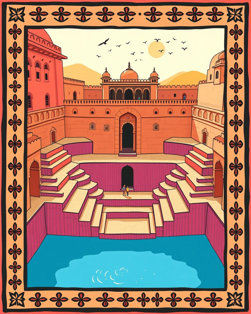 Panna Meena ka Kund ki striped symmetry