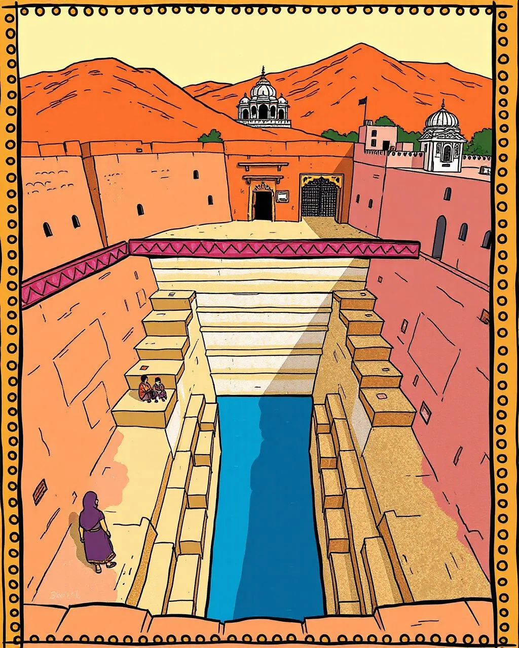 Panna Meena ka Kund: seedhi, rang aur thandak