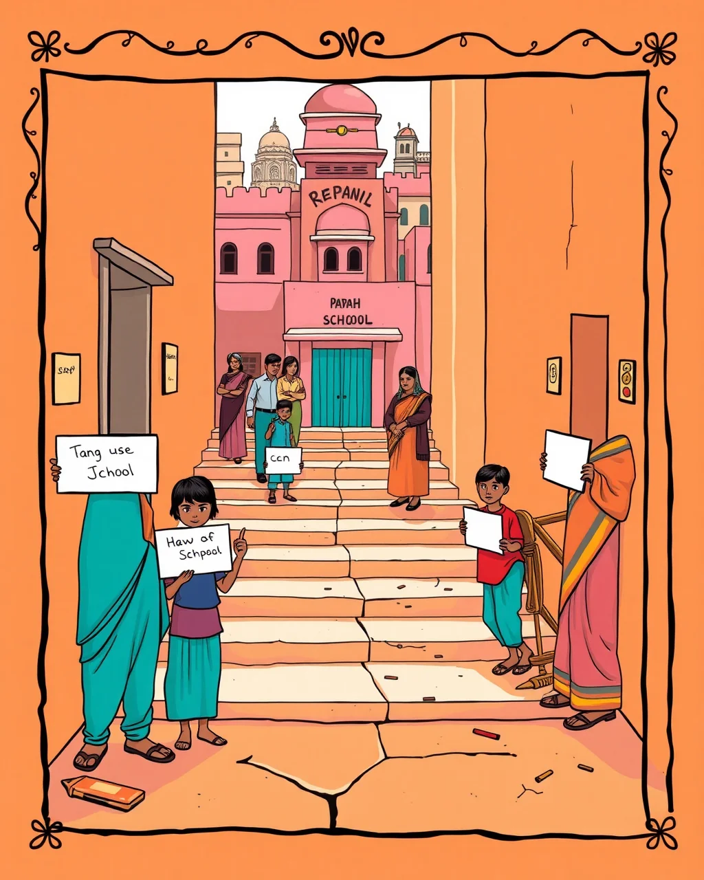 Jaipur ke deaf school mein facilities par protest