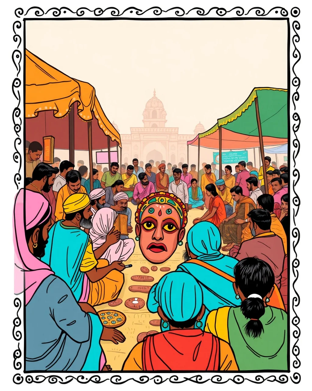 Majuli ki mask-kala Jaipur mein chhayi
