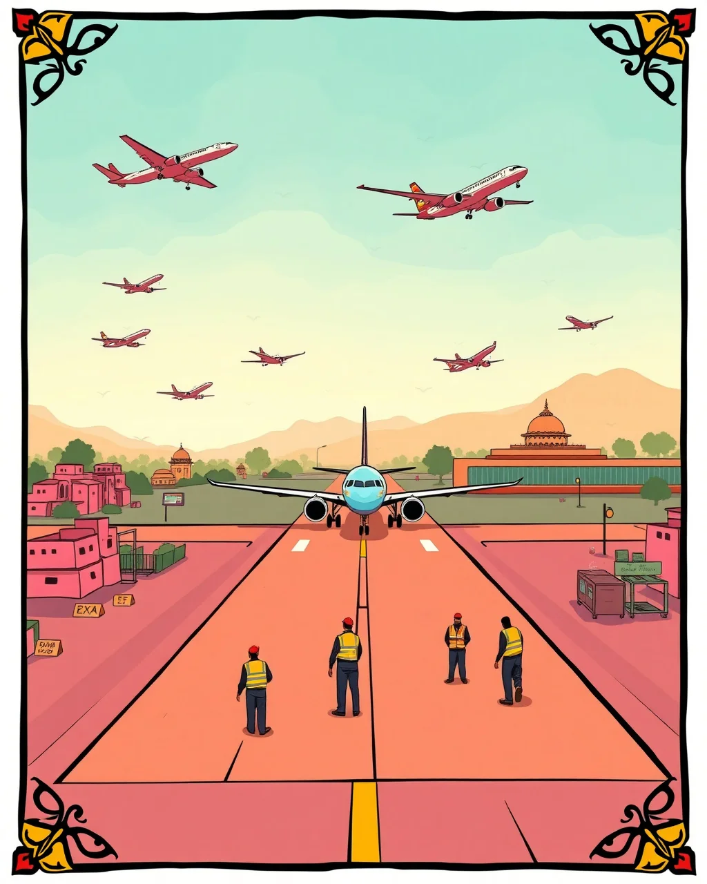 Badal chhaye, Jaipur ne 5 flights sambhali