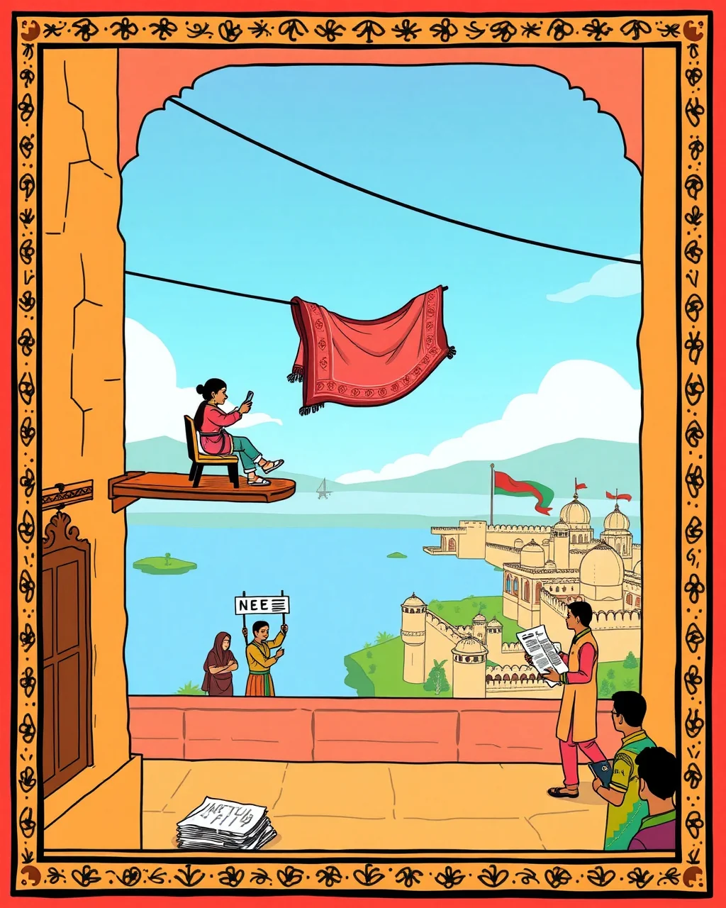 Udaipur zip-line par hawa mein atke do tourist, phir...