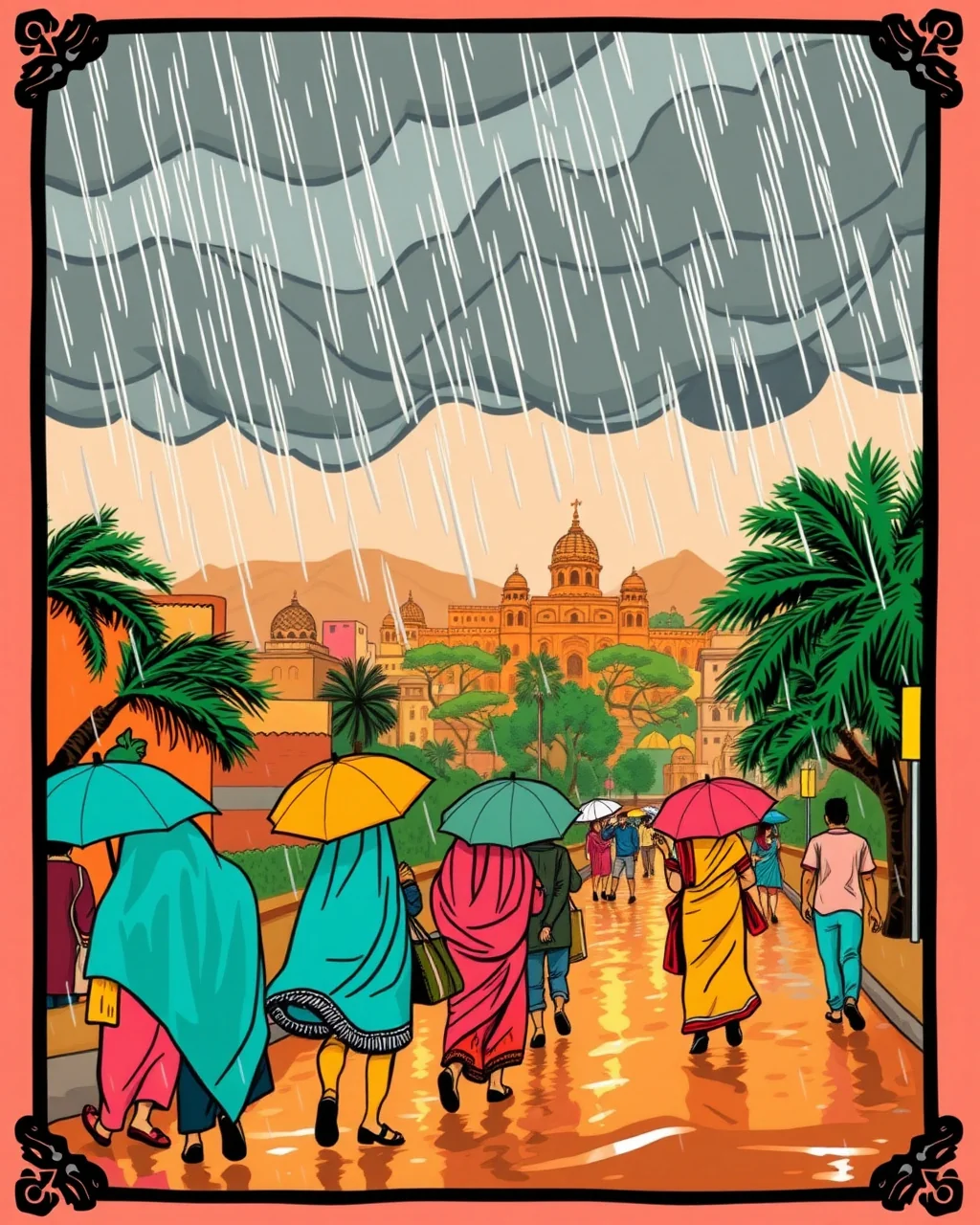 Delhi mein aaj baarish aur tez hawa ka mood
