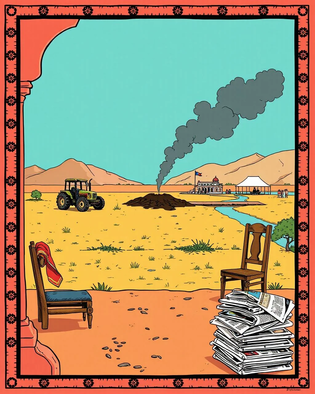 Jaisalmer ke khet mein dhamaka, farmer bach gaya