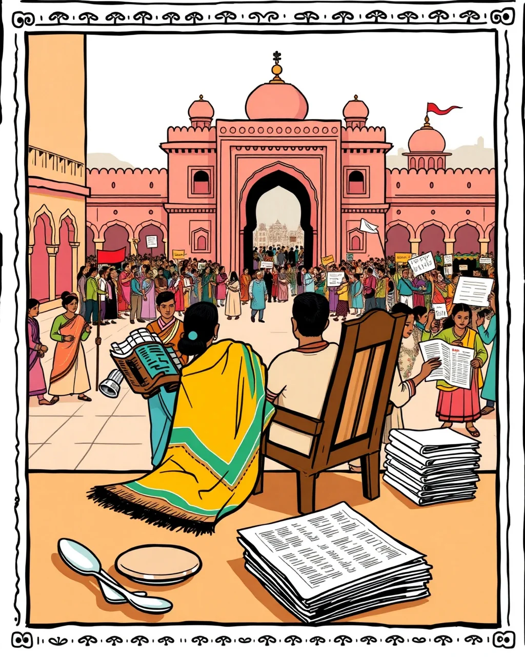 Jantar Mantar par thali-chamach wali protest