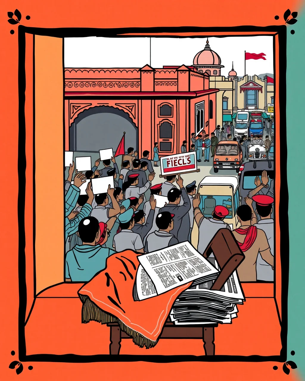 Samvidhan Chowk par protest, ginti aur gussa