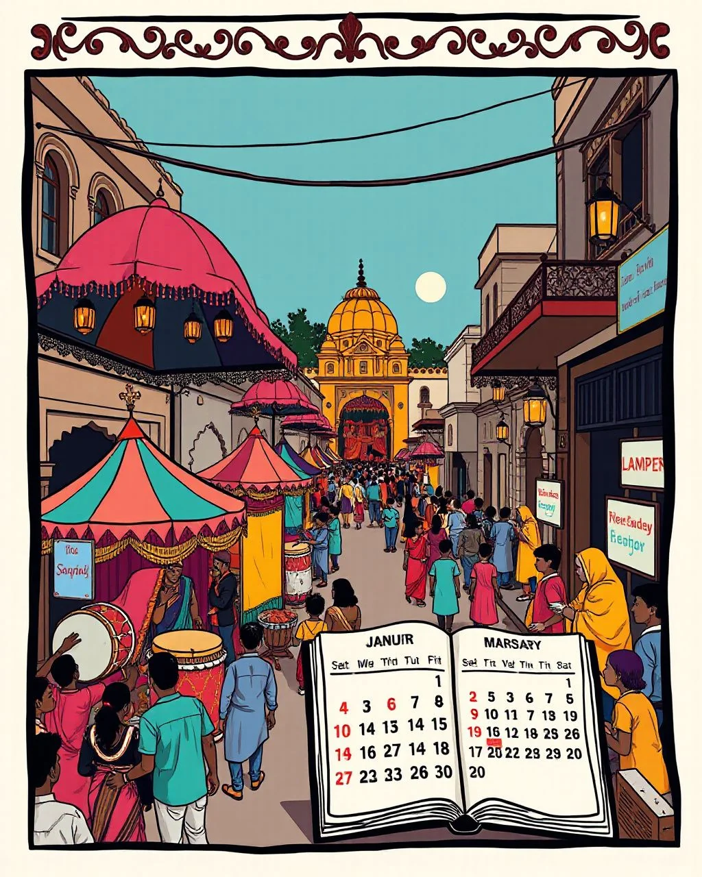 Jaipur ke pandal, ek shehar aur teen tithi