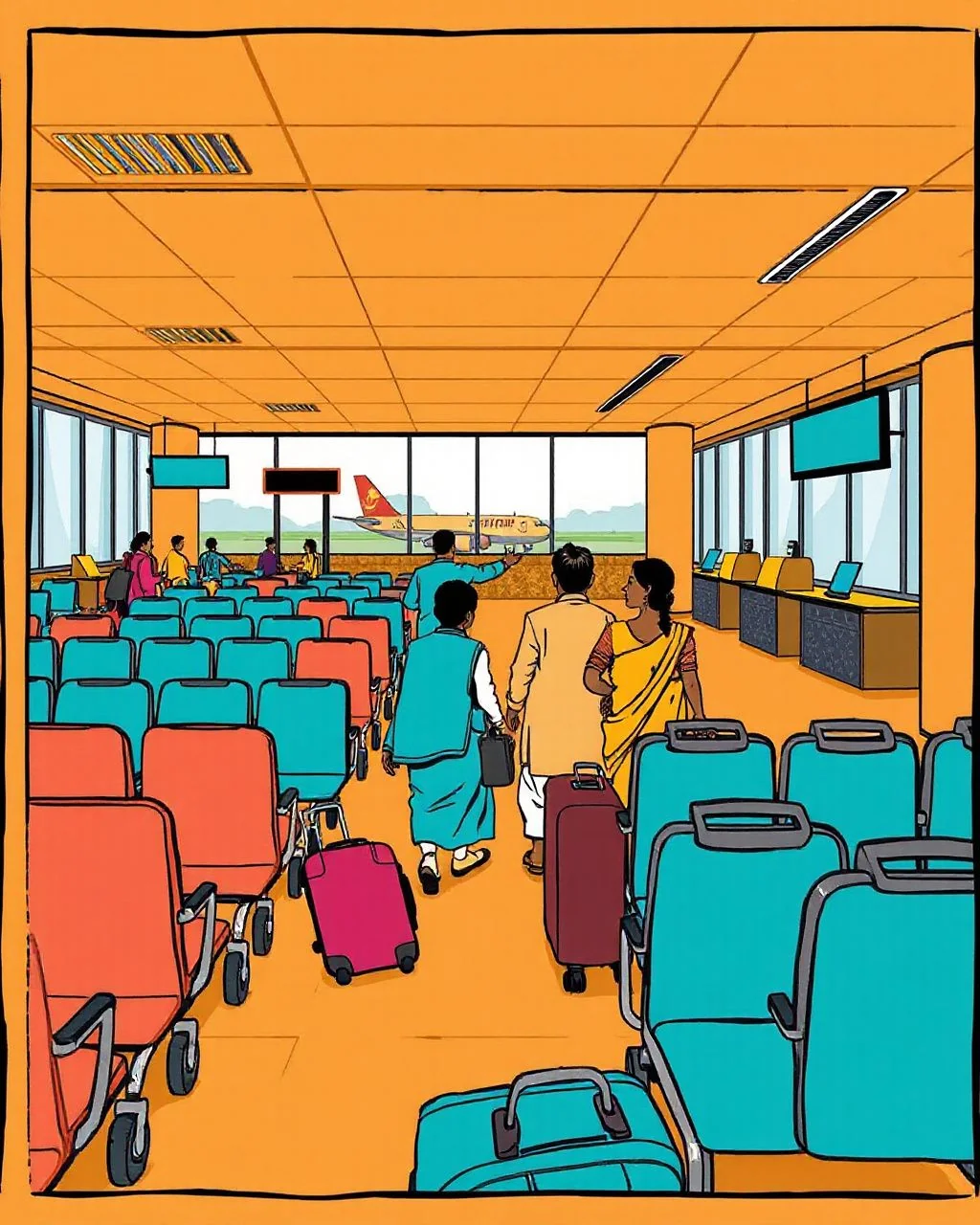 July mein airports ki bheed thodi halki padi
