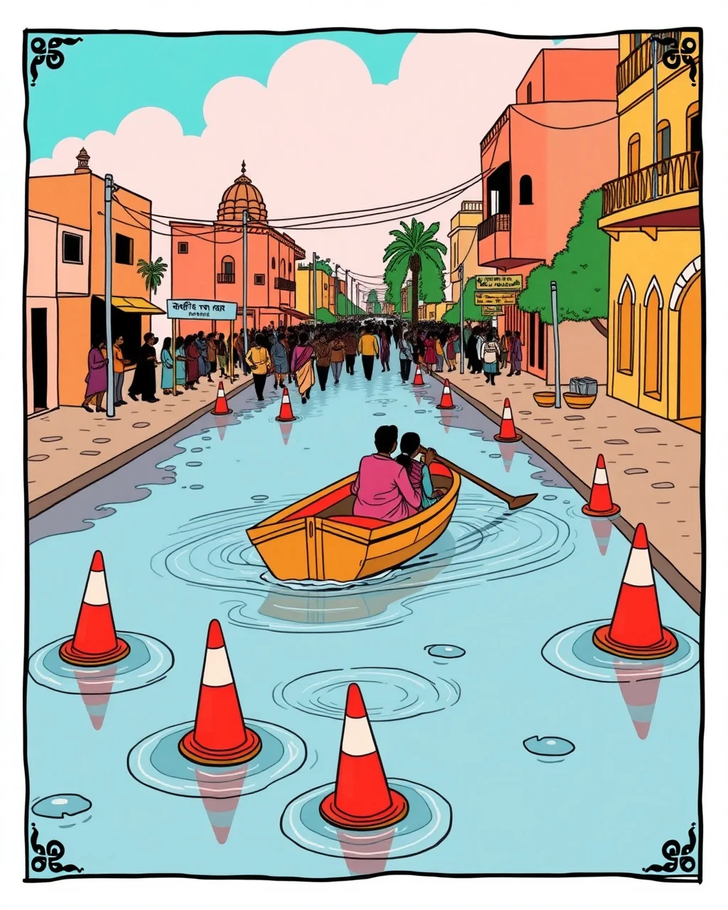 Nivaru Road par naav, Jaipur ka bheegta gussa