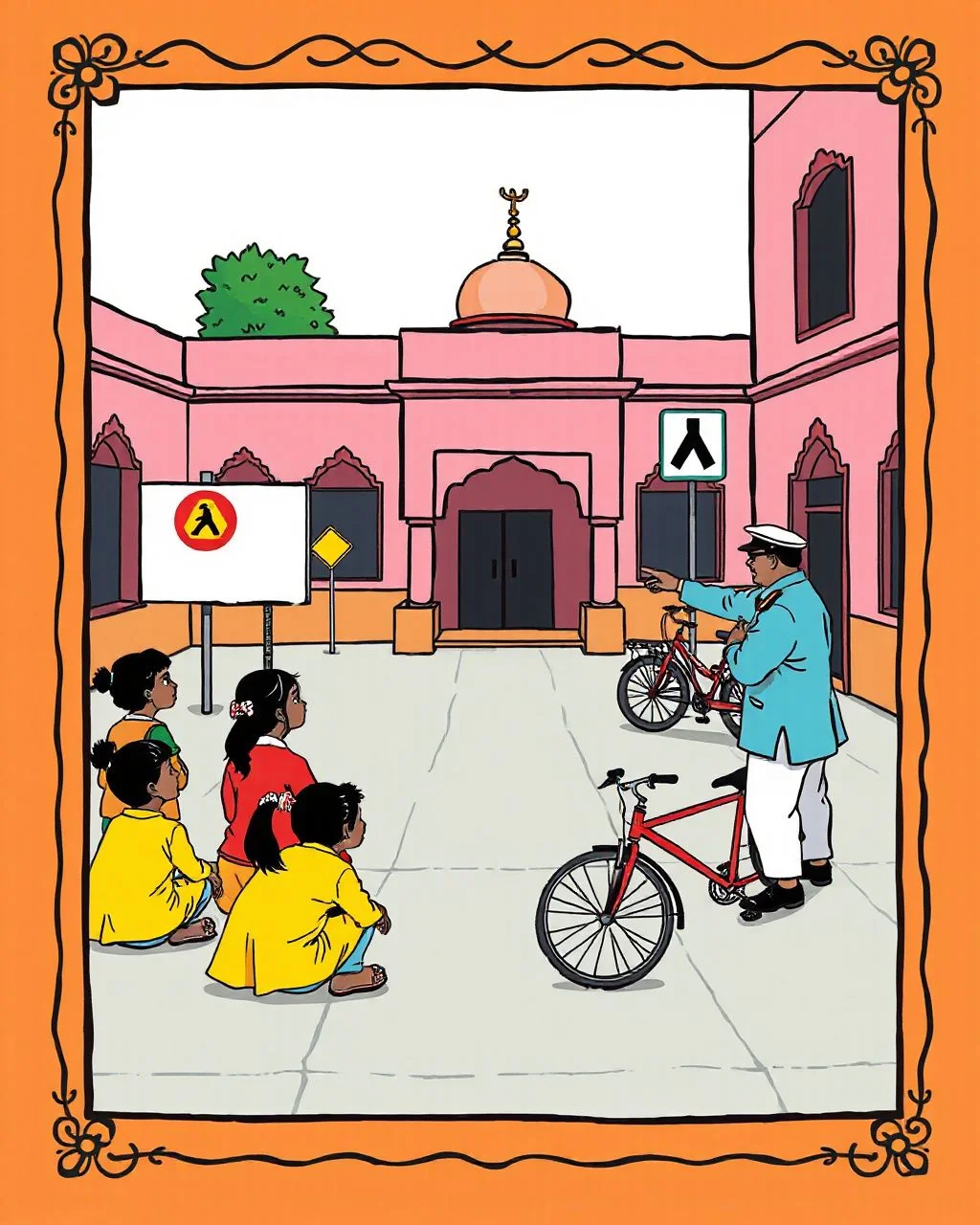 Jaipur ke school mein road safety ka lesson