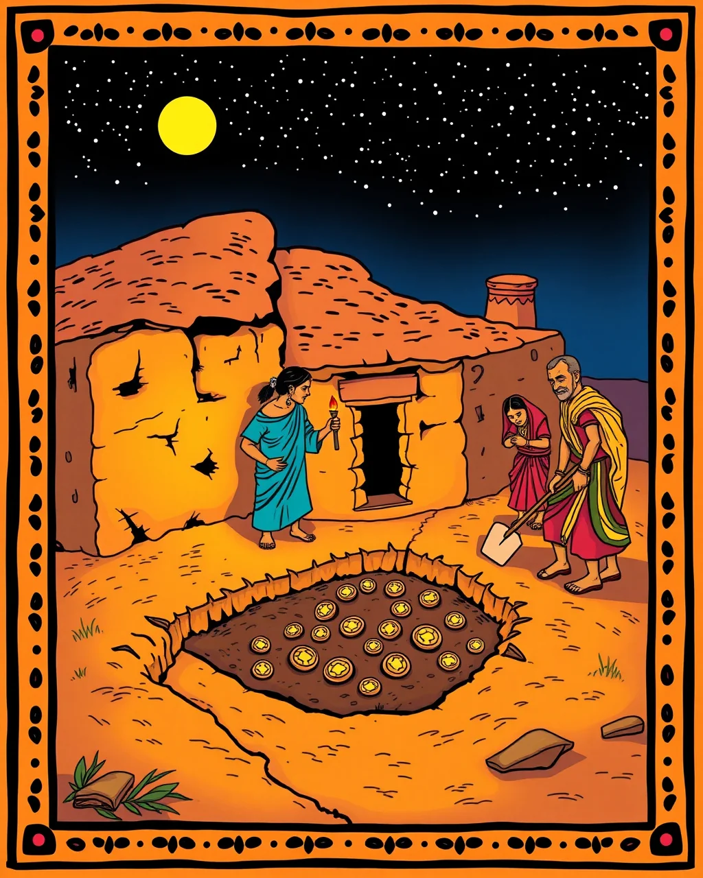 Chauru mein chandi ke sikke, raat bhar chali khudai