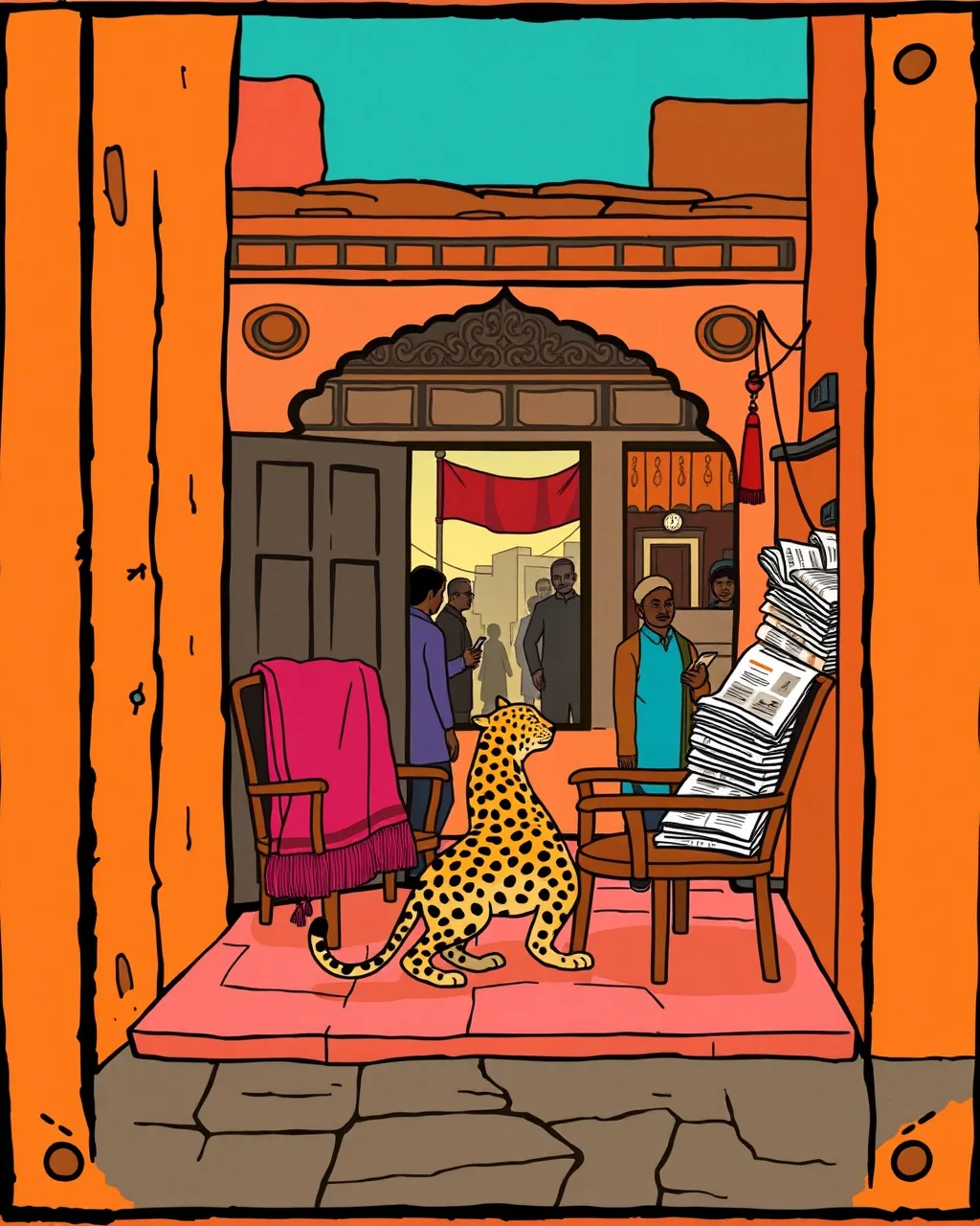 Tonk ki dukaan mein leopad ghusa, teen ghayal