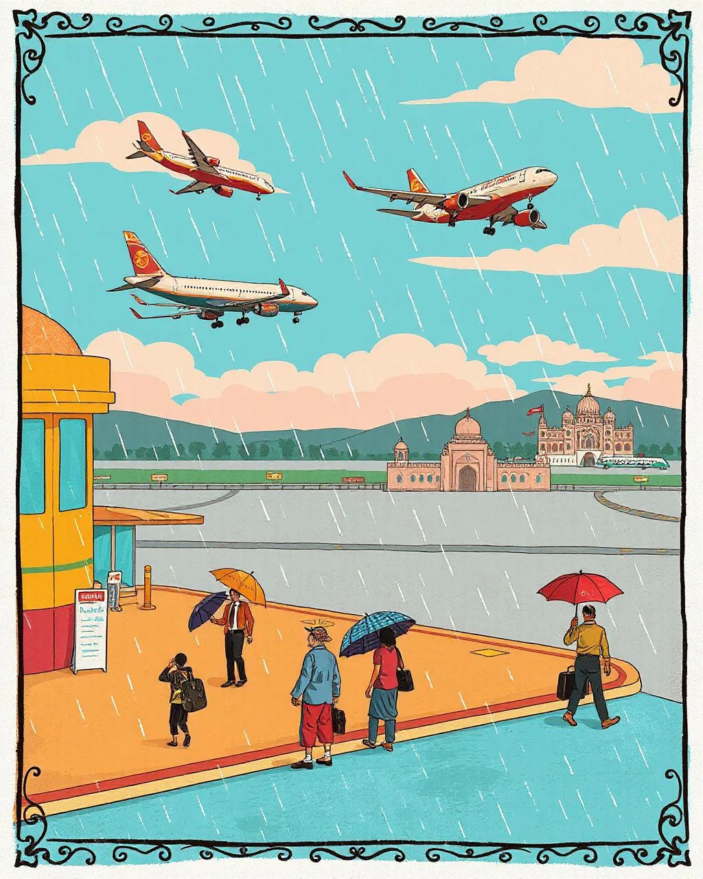Delhi ki baarish, Jaipur ne sambhali 4 flights