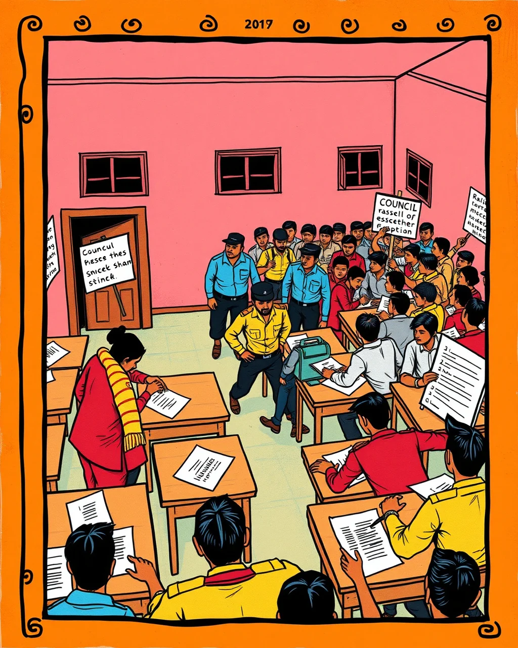 Jaipur exam centre par nakal ka jhamela, 4 pakde