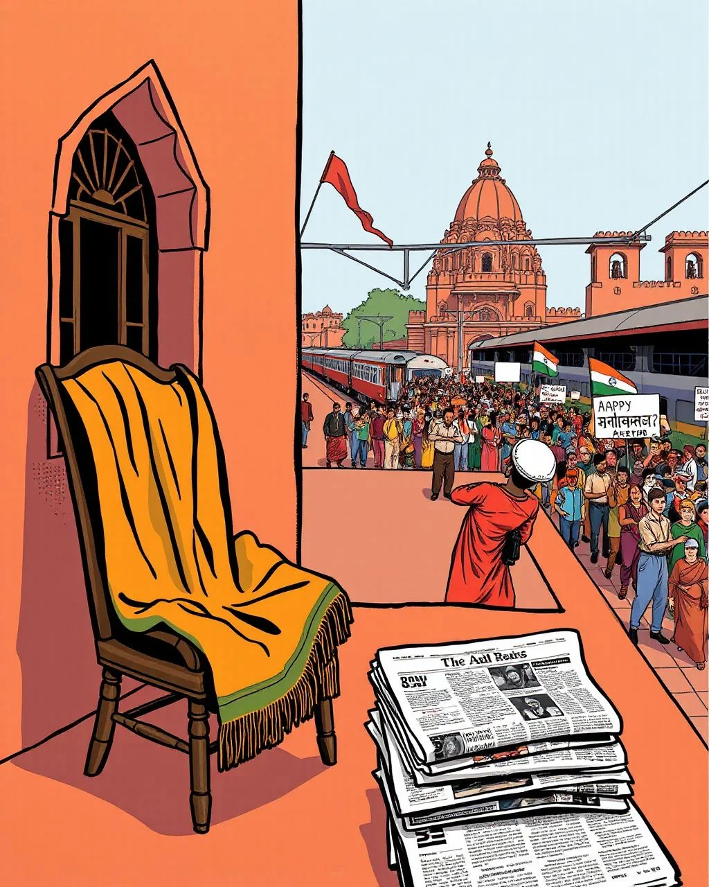 Delhi ke ghere mein Rajasthan ki rail bhi atki