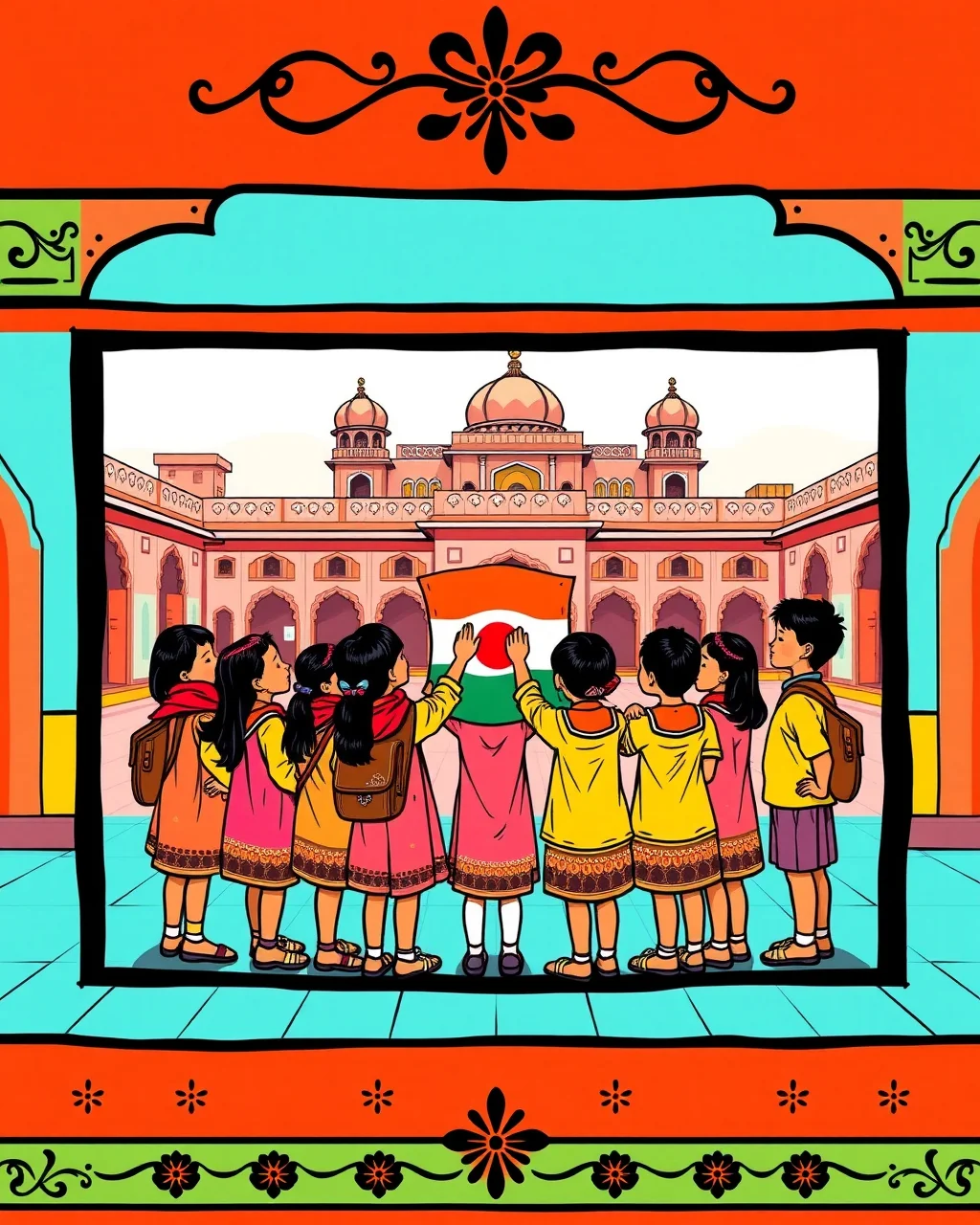 Desh ke har kone se ek hi rang ka tिरंगा