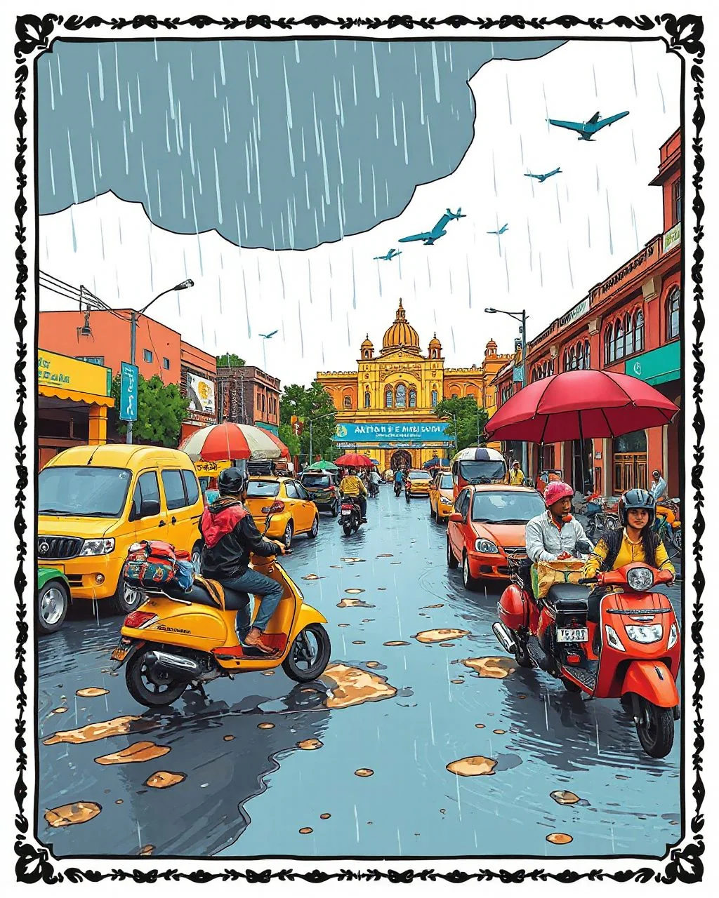 Delhi ki baarish ne traffic ko phir se bheegaya
